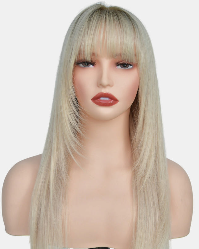 Arlene| Lace Top Remy Human Hair Wig - Platinum Ash Blonde with Dark Root - Raregen Hair