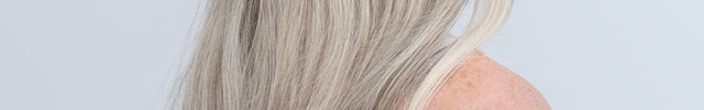 Astrid 22” | 100% Hand - tied Human Hair Wig - Icy Platinum with Silver Highlights - Raregen Hair