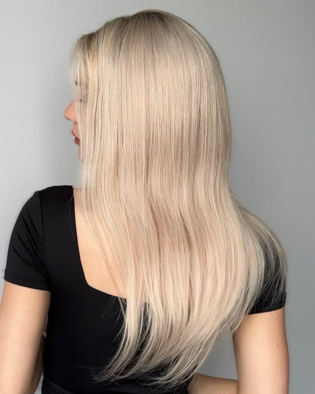 AYLA | Lace Top REMY HUMAN HAIR WIG - Ash platinum blonde - Raregen Hair