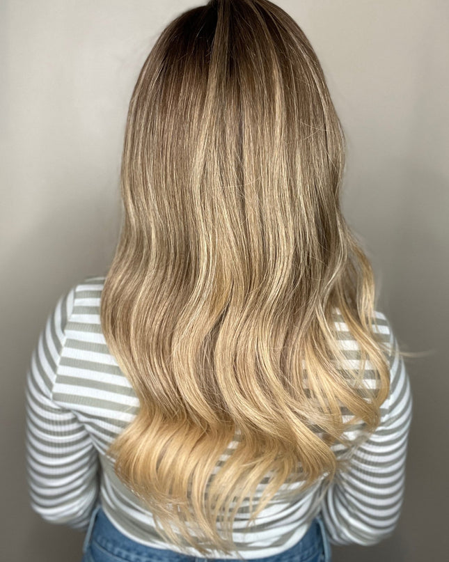 Celine| Lace Top Remy Human Hair Wig - Honey Blonde Balayage - Raregen Hair