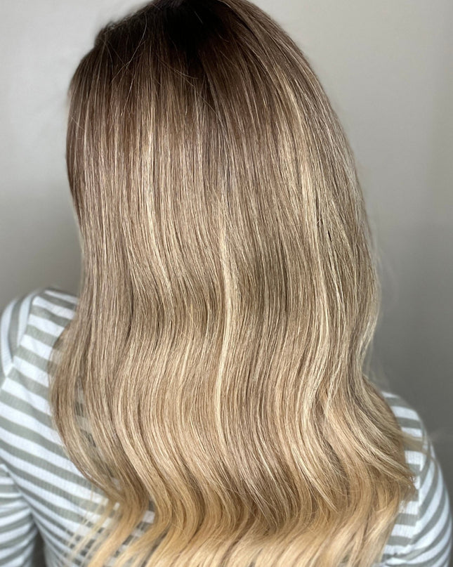 Celine| Lace Top Remy Human Hair Wig - Honey Blonde Balayage - Raregen Hair