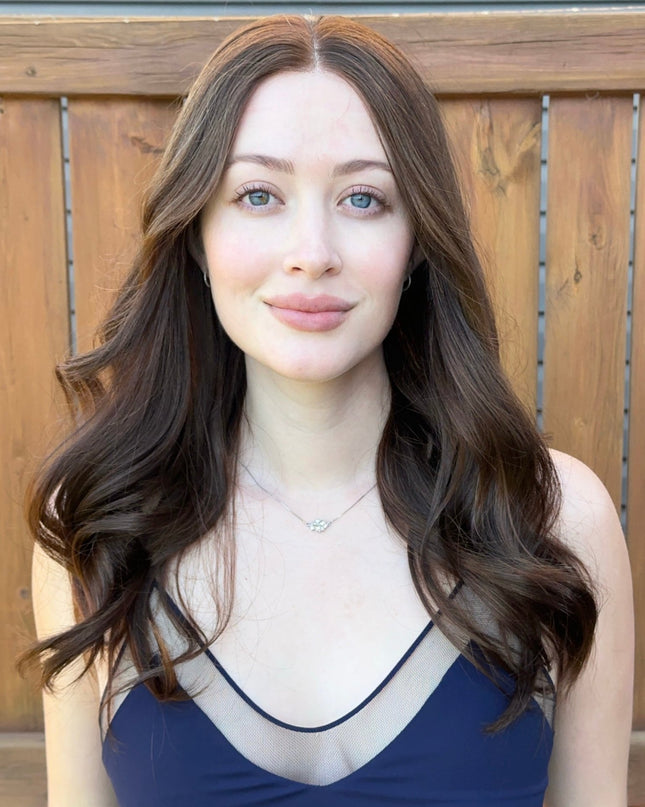 Clara | Lace Top Remy Human Hair Wig - Deep Chocolate Brown - Raregen Hair