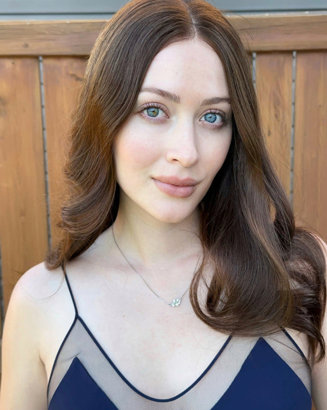 Clara | Lace Top Remy Human Hair Wig - Deep Chocolate Brown - Raregen Hair