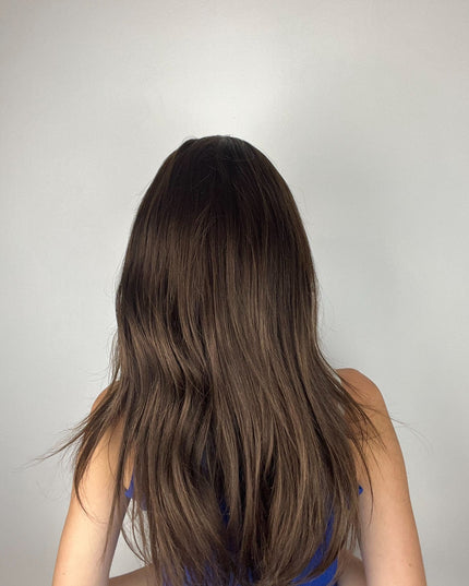 Clara | Lace Top Remy Human Hair Wig - Deep Chocolate Brown - Raregen Hair
