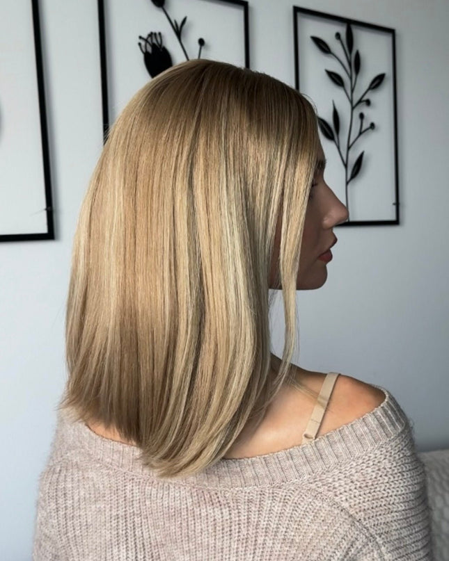 Fran | Lace Top Remy Human Hair Wig - Warm Blonde with Golden Blonde Overtones - Raregen Hair