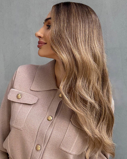 Kelly| Lace Top Remy Human Hair Wig - Sunkissed Beige Blonde - Raregen Hair