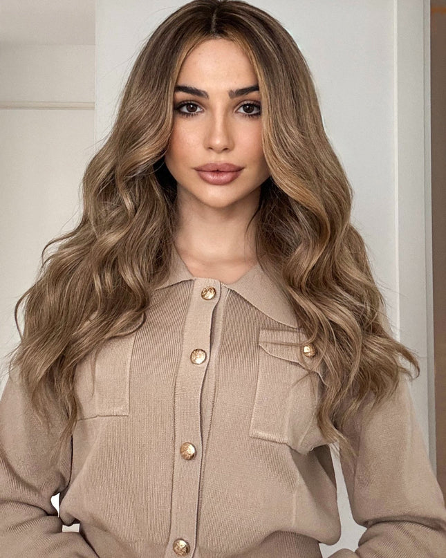Kelly| Lace Top Remy Human Hair Wig - Sunkissed Beige Blonde - Raregen Hair