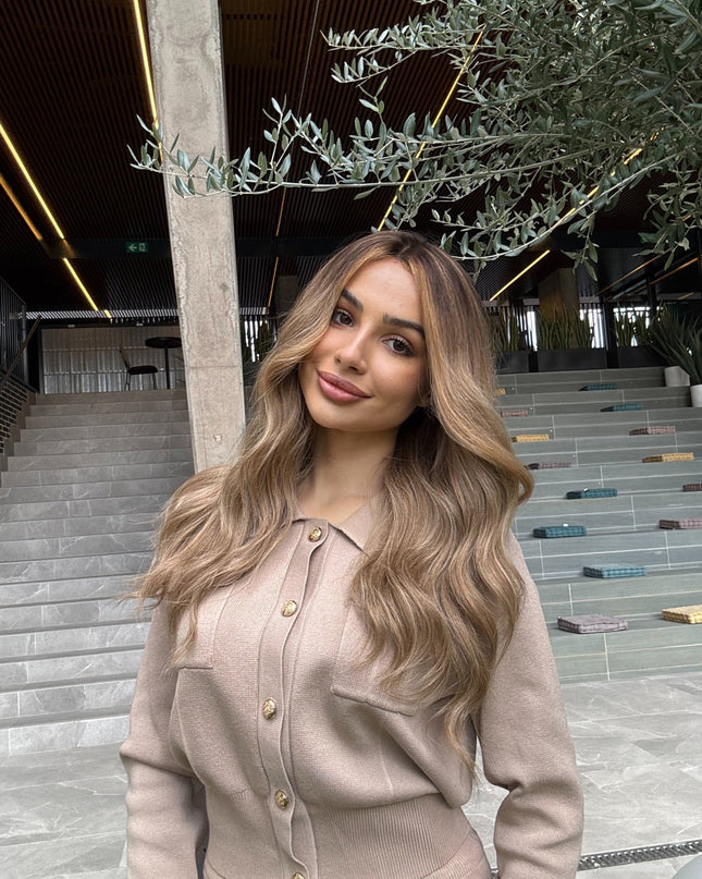 Kelly| Lace Top Remy Human Hair Wig - Sunkissed Beige Blonde - Raregen Hair