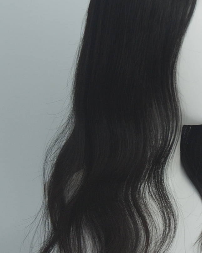 Blair | Human Hair Topper Silk Base in 6x6.5 Inch-Natural Black
