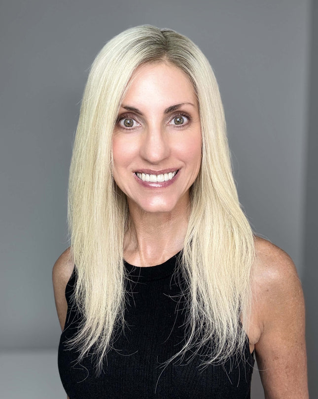 Raregen Alani| Lace Top Remy Human Hair Wig- Natural Warm Blonde with a Cool Smoky Root