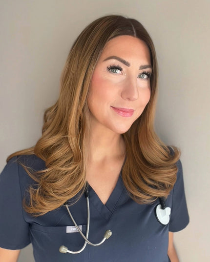 Raregen Velora 18” | Silk-Inserted Lace Top Wig-Honey Caramel Brown Melt