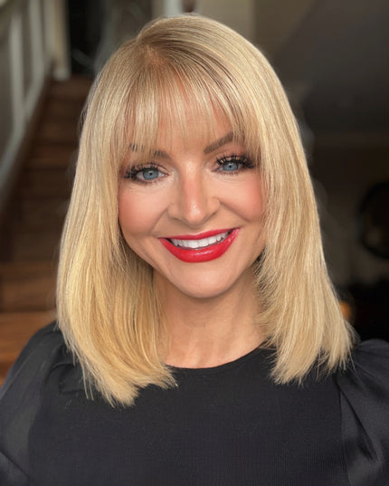 Charlotte-16" | Lace Top Remy Human Hair Wig- Golden Blonde