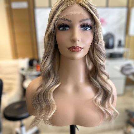 Avis | Remy Human Hair Wig- Light Shade of Blonde With Darker Tones