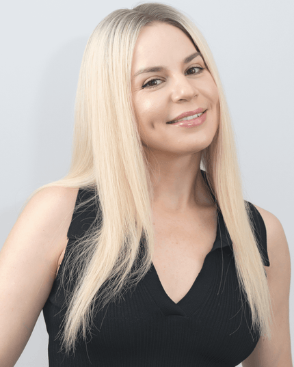 AYLA |  Lace Top REMY HUMAN HAIR WIG- Ash platinum blonde