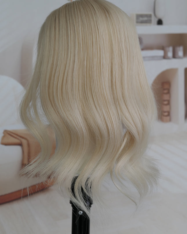 Aspen | Human Hair Topper Silk Base in 6x6.5 Inch- Platinum Blonde