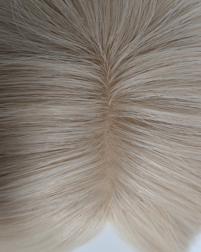 Aspen | Human Hair Topper Silk Base in 6x6.5 Inch- Platinum Blonde