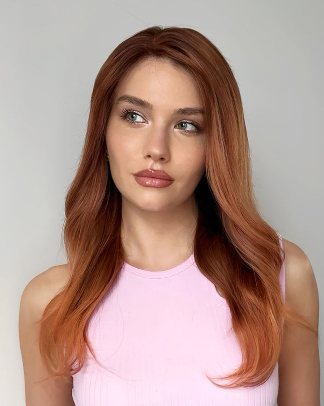 Bonnie | Lace Front Remy Human Hair Wig- Autumn Amber Ombre