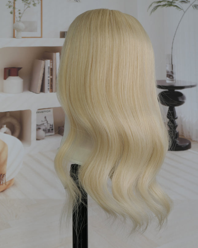 Alina | Human Hair Topper Silk Base in 6x6.5 Inch-Light Blonde