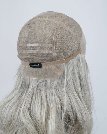 Raregen Sophia 18” | 100% Hand-tied Human Hair Wig-Light Silver Grey Blend