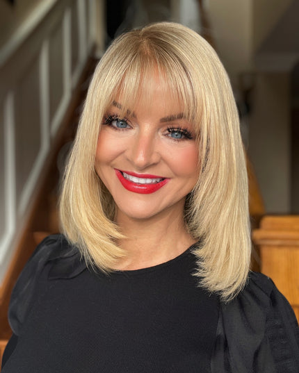 Charlotte-16" | Lace Top Remy Human Hair Wig- Golden Blonde