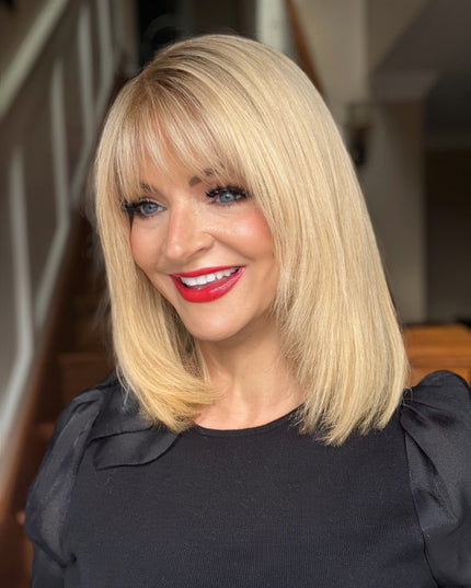 Charlotte-16" | Lace Top Remy Human Hair Wig- Golden Blonde