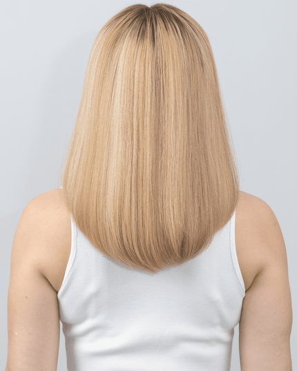 Barbara 14” | Silk-Inserted Lace Top Wig-Beige Blonde with Subtle Dimension