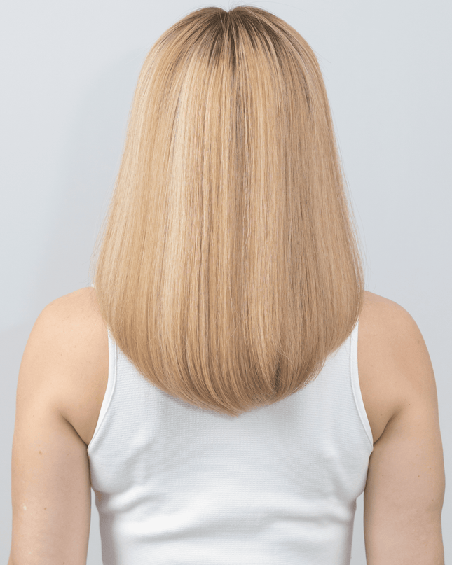 Barbara 14” | Silk-Inserted Lace Top Wig-Beige Blonde with Subtle Dimension
