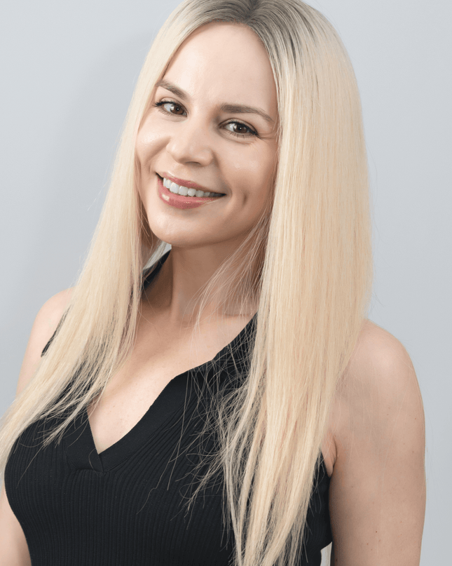 AYLA |  Lace Top REMY HUMAN HAIR WIG- Ash platinum blonde