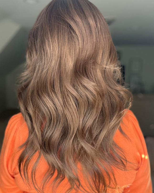 Doreen | Lace Top Remy Human Hair Wig-Chocolate Cherry Brown with Warm Highlights