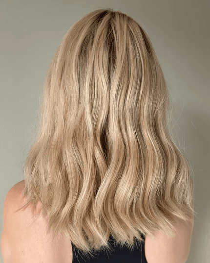 Dora 14” | Silk-Inserted Lace Top Wig-Ultra-light Blonde with Subtle Ash Root