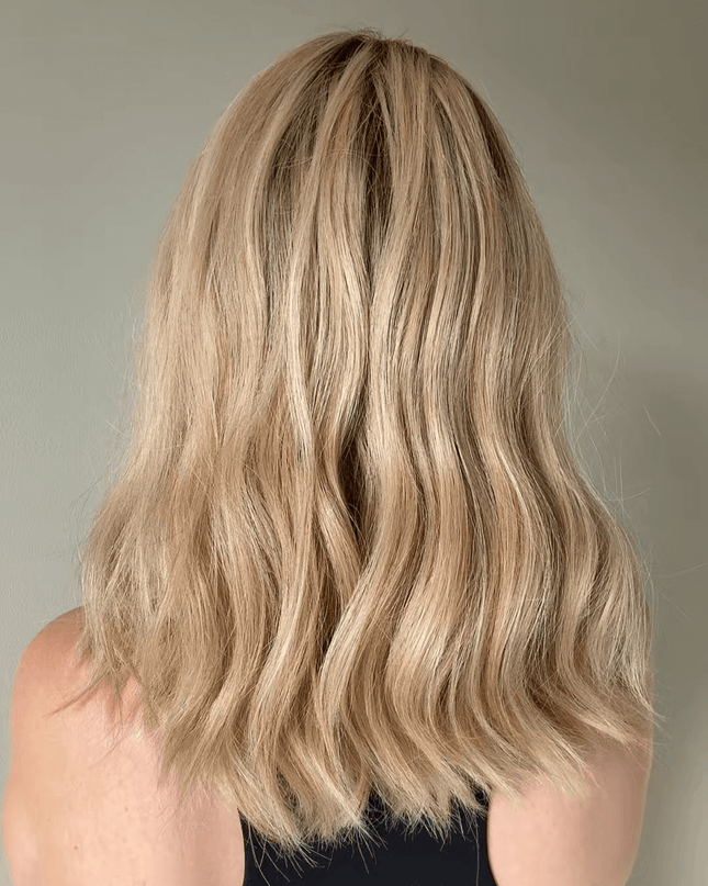Dora 14” | Silk-Inserted Lace Top Wig-Ultra-light Blonde with Subtle Ash Root