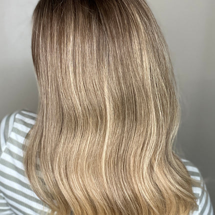 Celine| Lace Front Remy Human Hair Wig- Honey Blonde Balayage