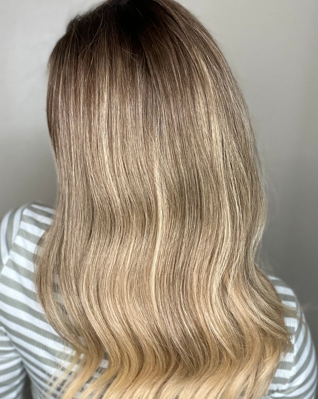 Celine| Lace Top Remy Human Hair Wig- Honey Blonde Balayage