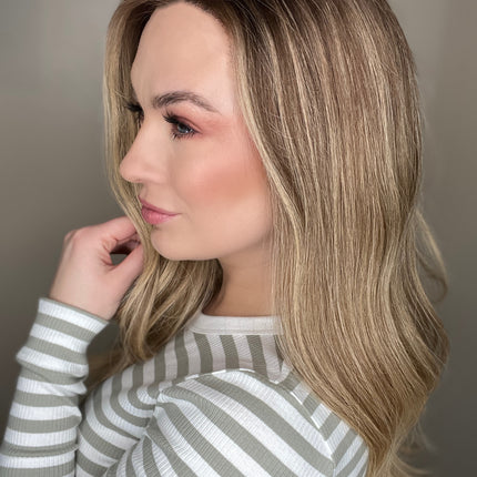 Celine| Lace Front Remy Human Hair Wig- Honey Blonde Balayage