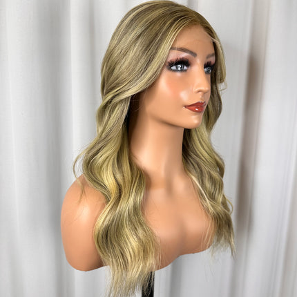 Abigail | Remy Human Hair Wig- Classic Icy Platinum Blonde Highlights