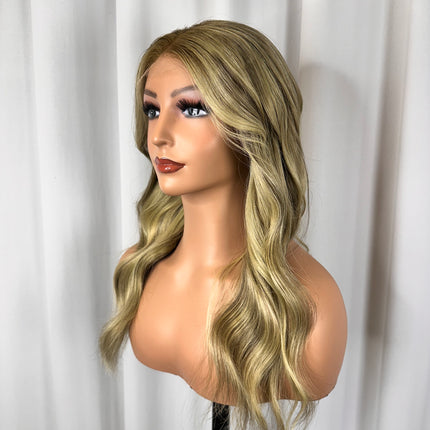Abigail | Remy Human Hair Wig- Classic Icy Platinum Blonde Highlights
