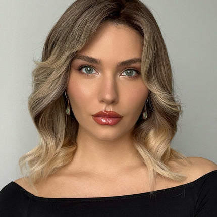 Adela| Lace Front Remy Human Hair Wig- Ashy Beige Blonde Ombre