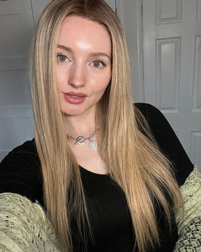 Cleo|  Lace Top Remy Human Hair Wig- Shade of blonde Ombre with highlights
