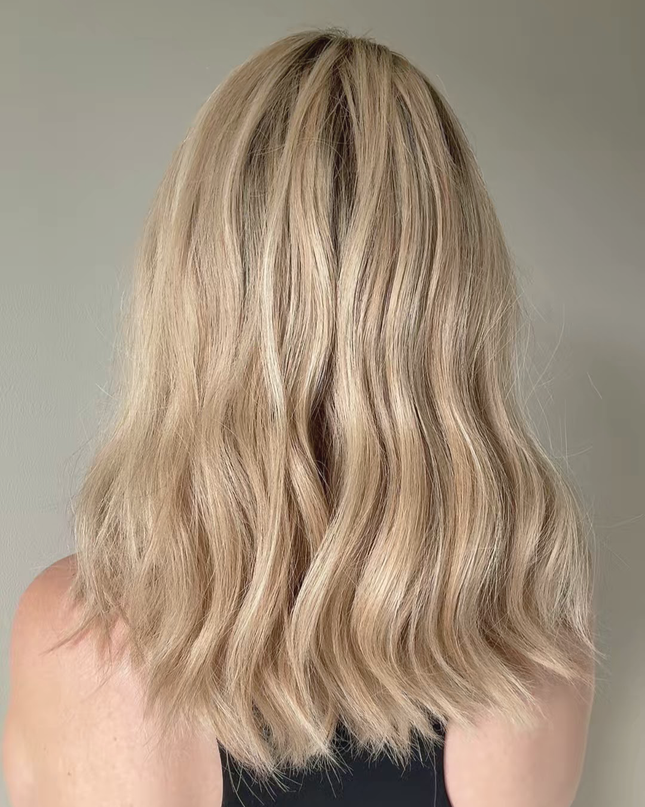 Dora 14” | Silk-Inserted Lace Top Wig-Ultra-light Blonde with Subtle Ash Root