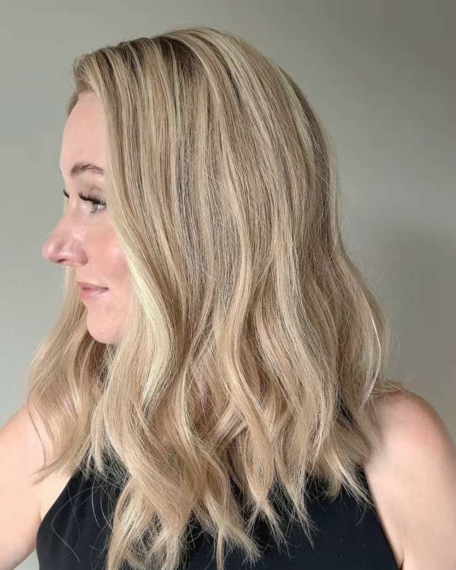 Dora 14” | Silk-Inserted Lace Top Wig-Ultra-light Blonde with Subtle Ash Root