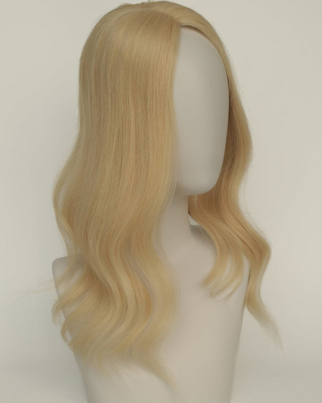 Alina | Human Hair Topper Silk Base in 6x6.5 Inch - Light Blonde - Raregen Hair