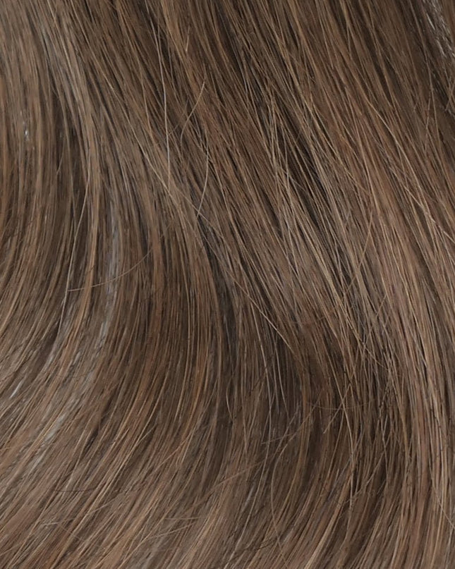 Amber | Human Hair Topper Silk Base in 6x6.5 Inch - Chestnut Brown - Raregen Hair