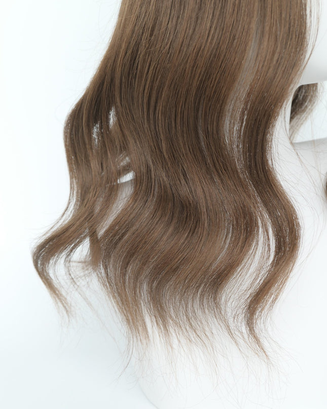 Amber | Human Hair Topper Silk Base in 6x6.5 Inch - Chestnut Brown - Raregen Hair