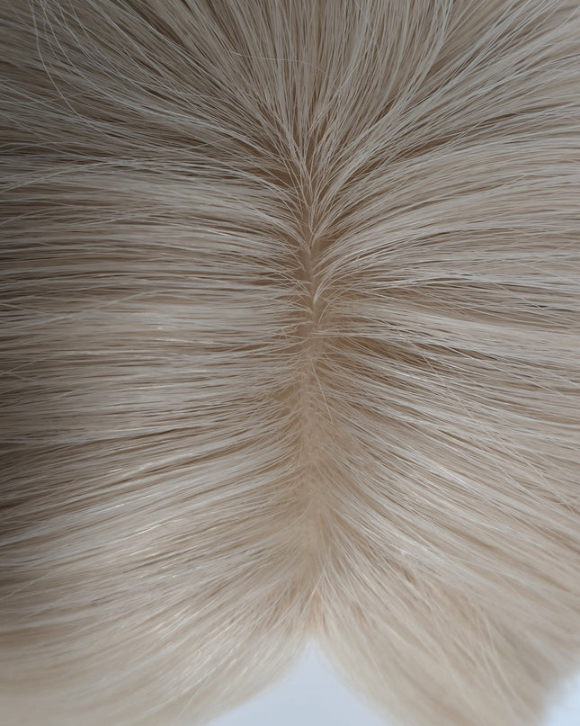 Aspen | Human Hair Topper Silk Base in 6x6.5 Inch - Platinum Blonde - Raregen Hair