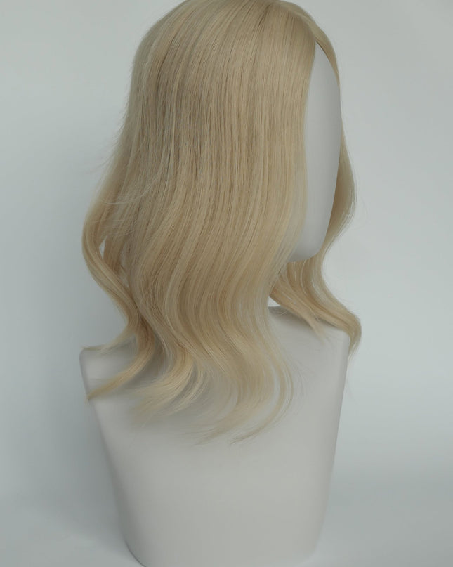 Aspen | Human Hair Topper Silk Base in 6x6.5 Inch - Platinum Blonde - Raregen Hair