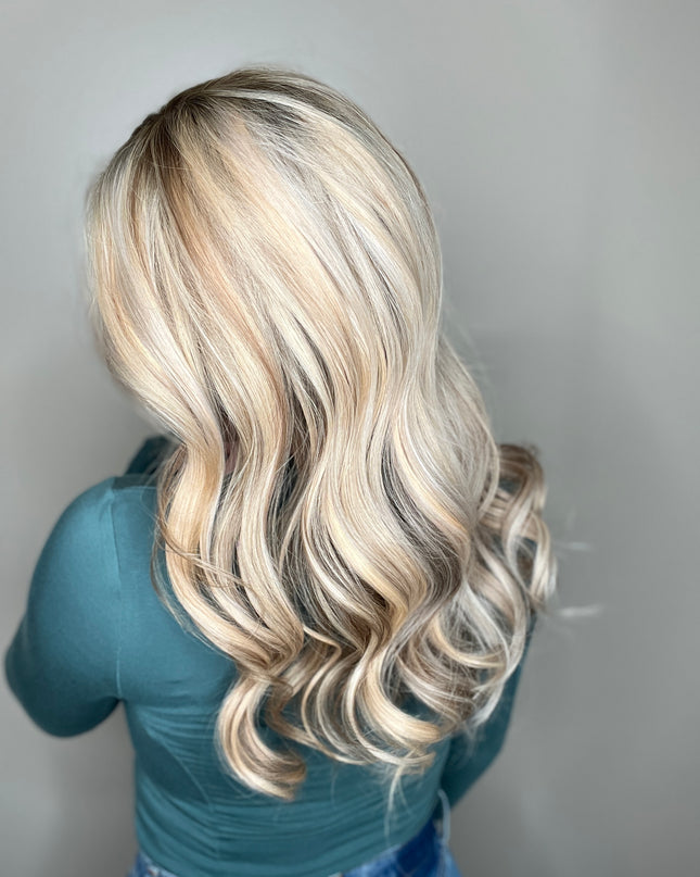 Athena |  Human Hair Topper Silk Base in 7”x7'' Size-130% Density