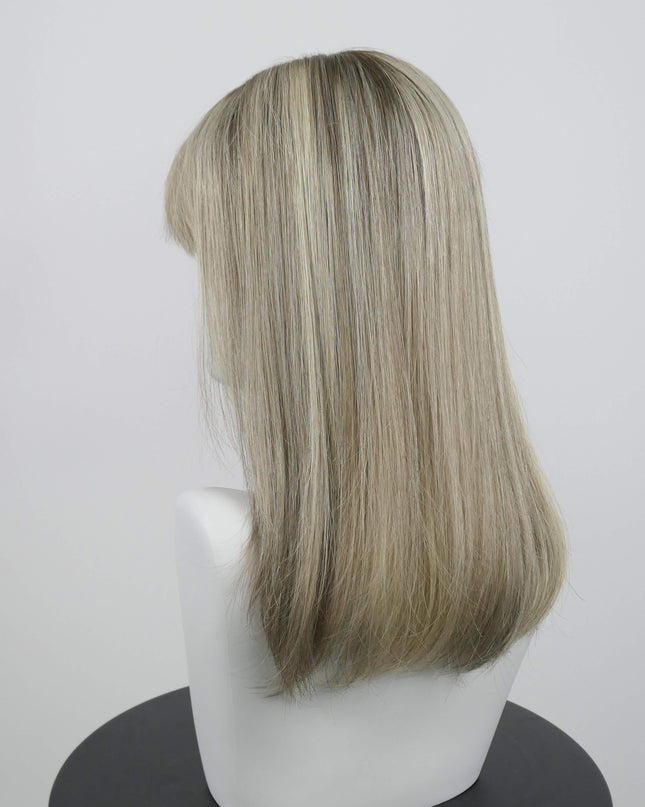 Raregen Ravelle 16” | Silk-Inserted Lace Top Wig-Soft Beige Ash Blonde Blend
