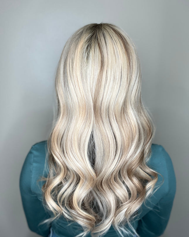 Athena |  Human Hair Topper Silk Base in 7”x7'' Size-130% Density
