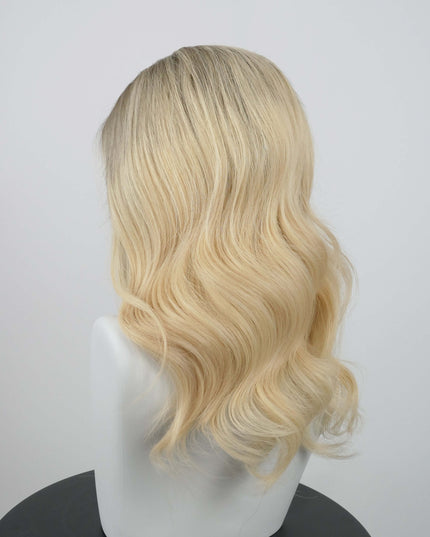 Genevieve 18” | Silk-Inserted Lace Top Wig- Creamy Blonde Ombre