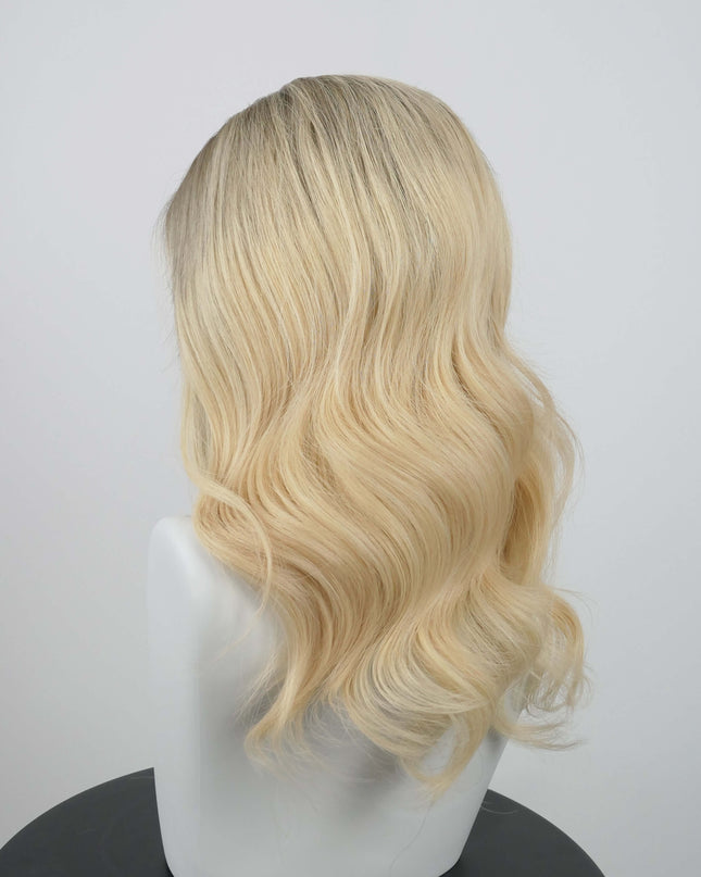 Raregen Genevieve 18” | Silk-Inserted Lace Top Wig- Creamy Blonde Ombre